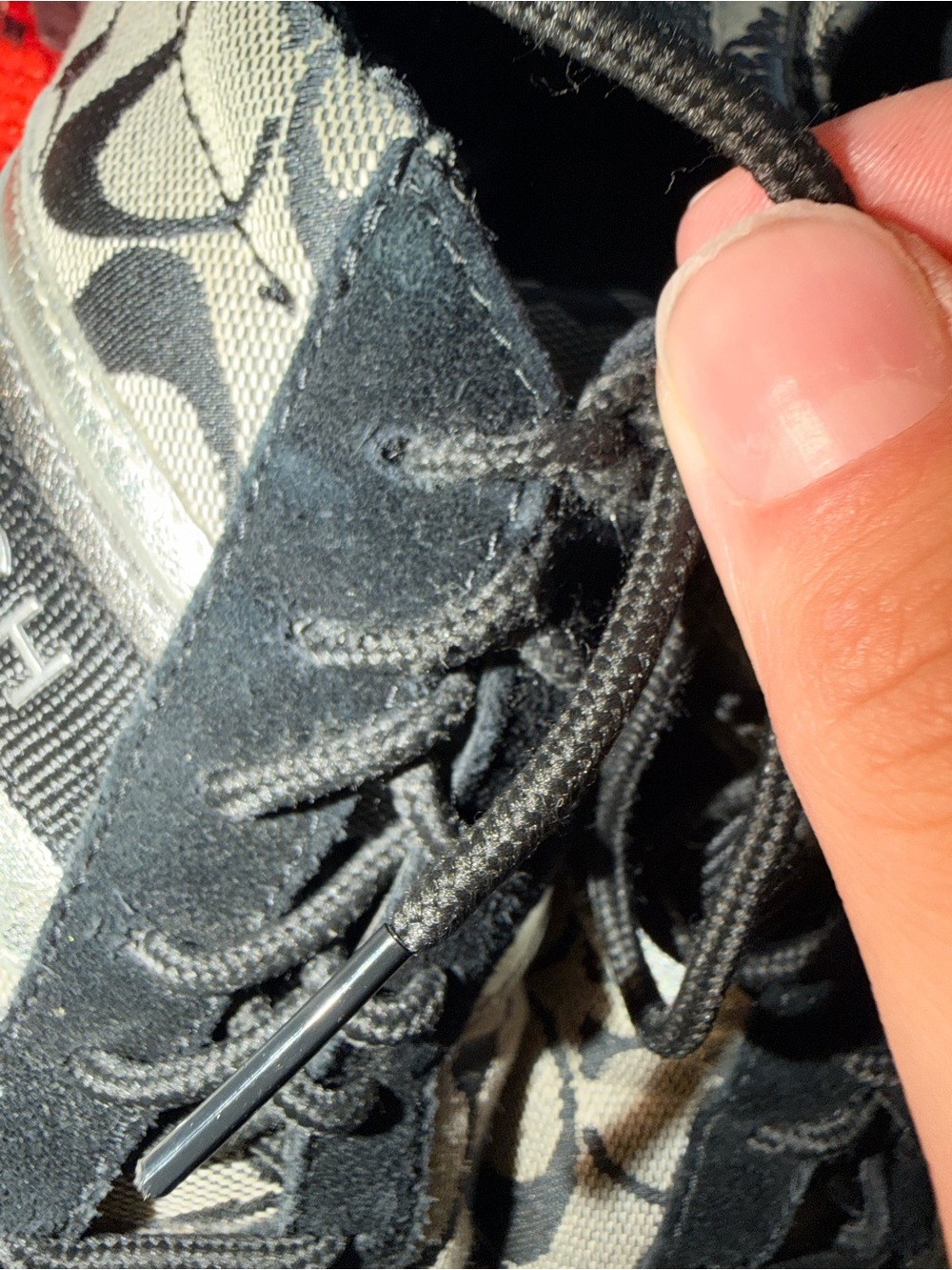 Coach Black and Gray Logo Lace-Up Sneakers - Picture 3 of 8